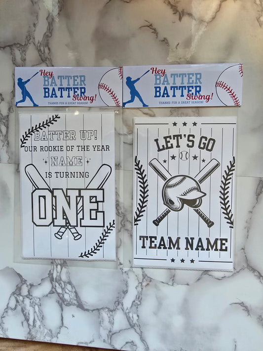 Baseball Coloring Activity Sheets