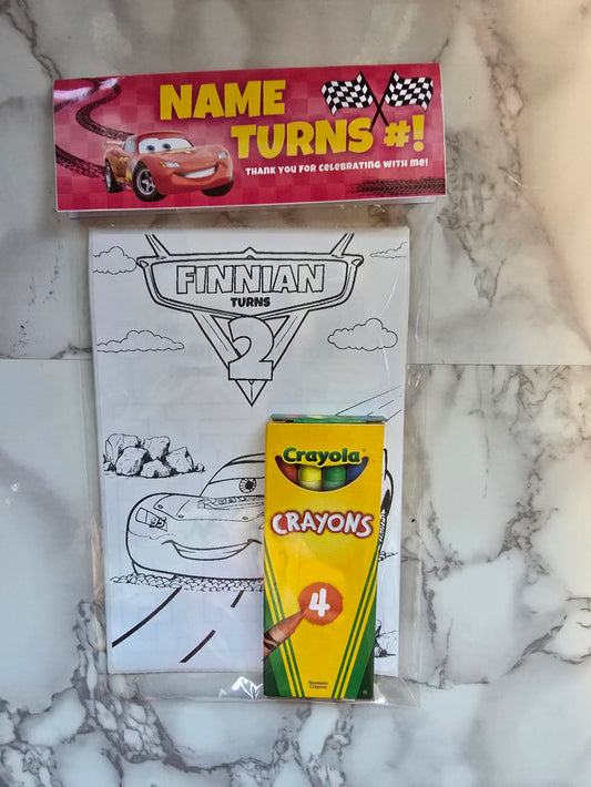 Cars Activity Coloring Sheets