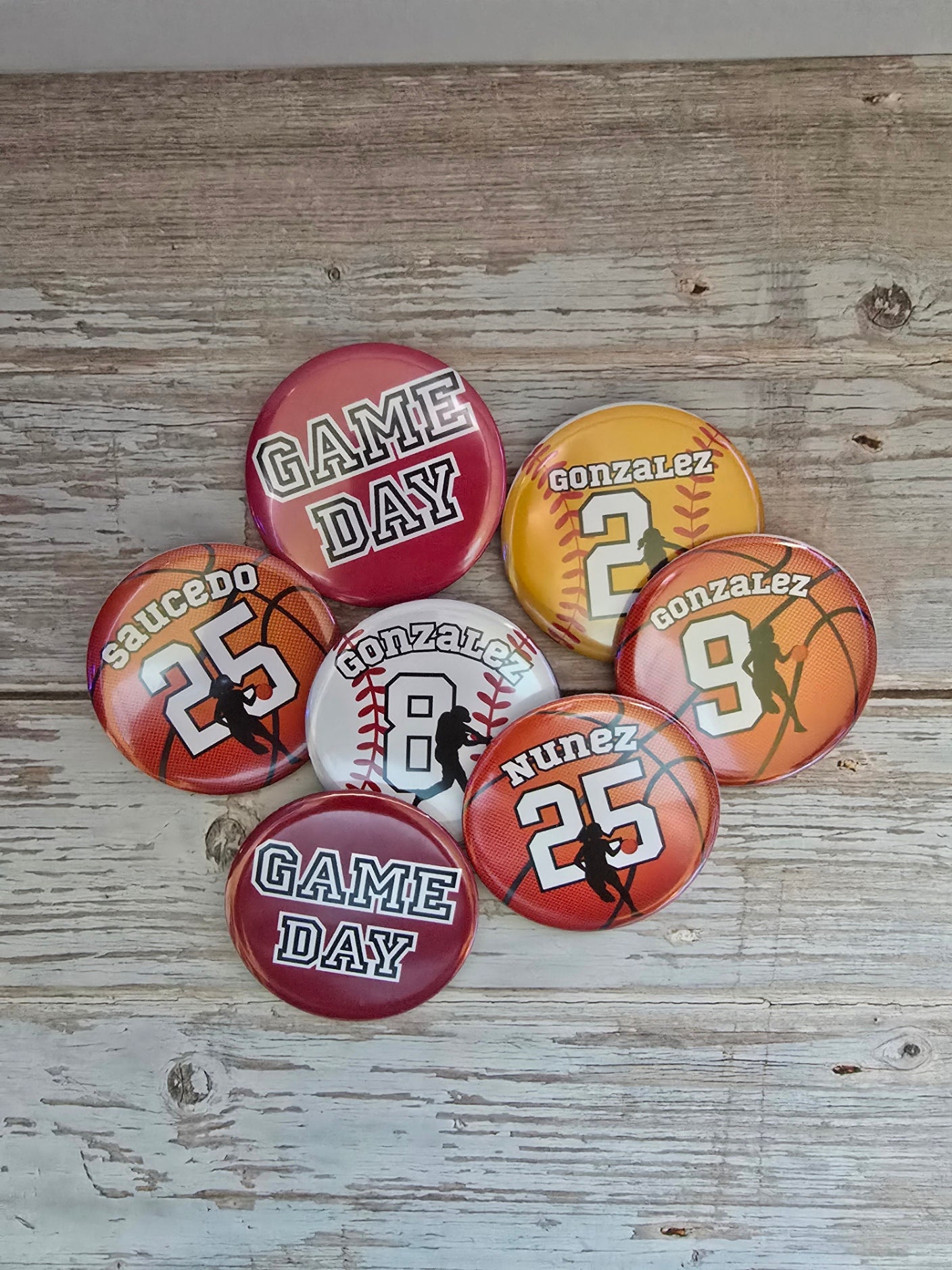 2" Jersey Number Pin