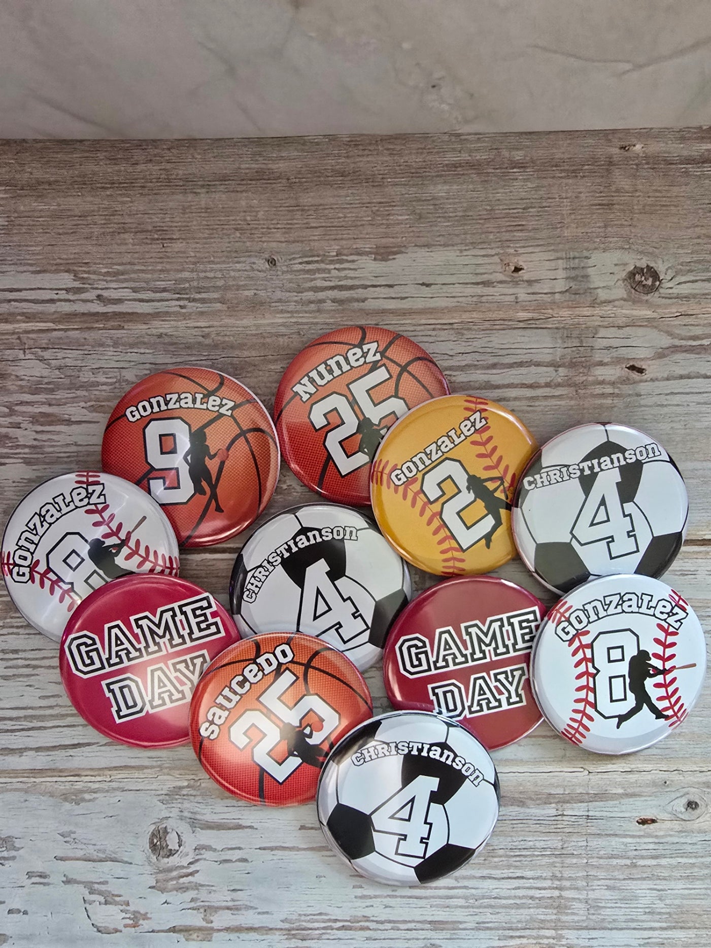 2" Jersey Number Pin
